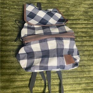 Maurices Black and White Checkered Backpack